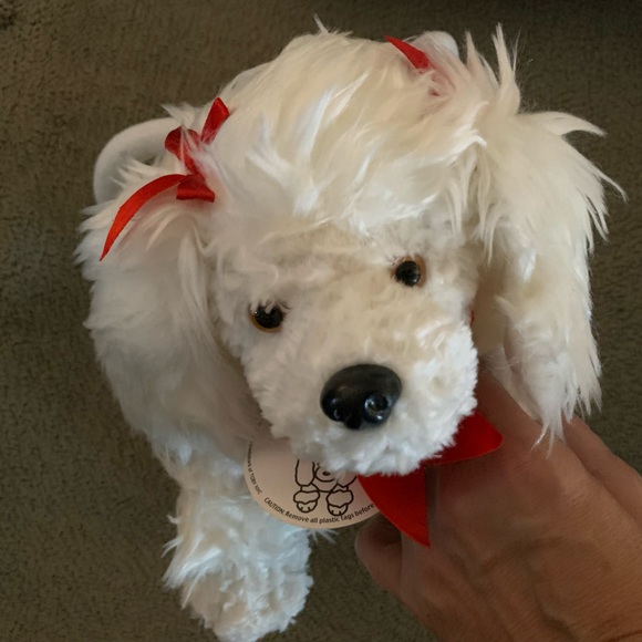 New Vintage Olly & Friends Dog White Poodle Bag “Empress Emily” Double handles - Picture 7 of 9